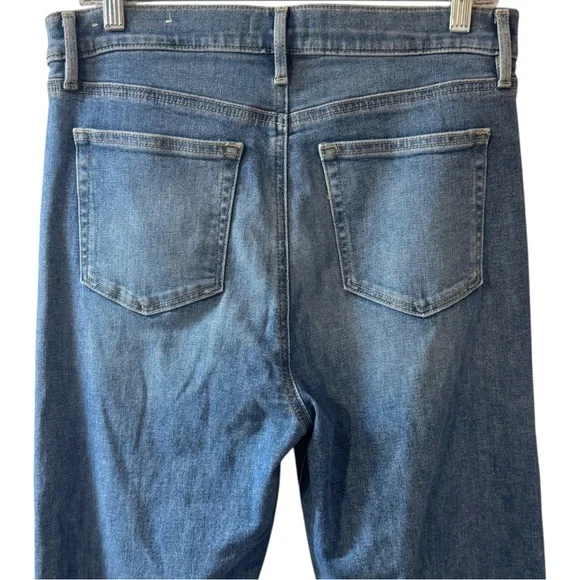 Loft The Slim Flare High Rise Raw Hem Jeans 30 10 made & loved boho trendy - Picture 7 of 16